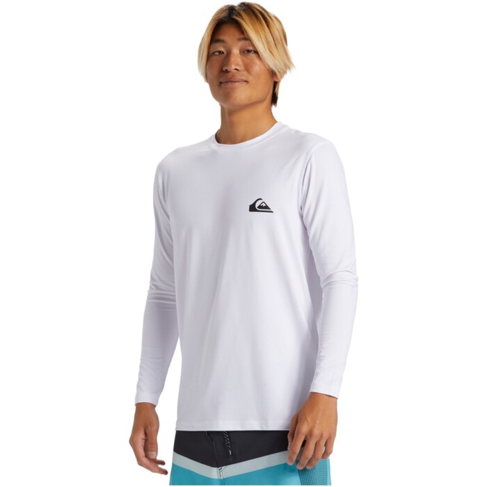 2024 Quiksilver Mens Everyday Surf Long Sleeve Tee AQYWR03154 - White